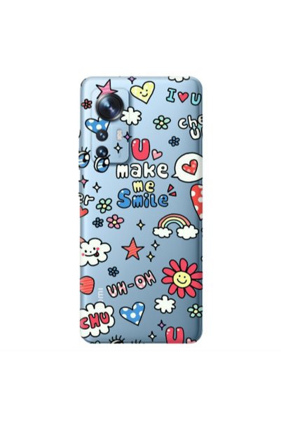 Other Xiaomi Mi 12 Rainbow flowers Transparent Silicone TPU Θήκη