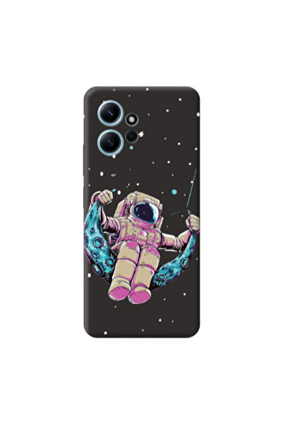 Other Xiaomi Redmi Note 12 4G Astronaut swinging on the moon Black Colored Si...