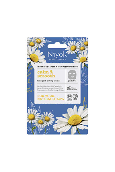 Niyok Mască tip prosop calmantă cu extract de mușețel și ceramide, Niyok, 10ml