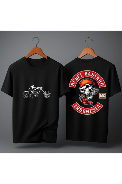MAGORS Oversize Black Biker Club Back Printed Premium Unisex T-Shirt