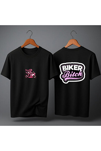 MAGORS Oversize Black Biker Club Back Printed Premium Unisex T-Shirt