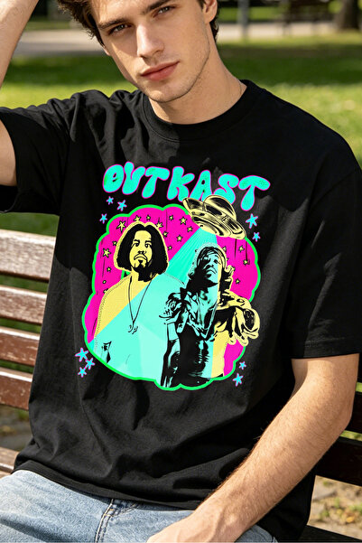 Fleck Retro Hip Hop Style T Shirts For Men Outkast Band Members Graphic Perso...