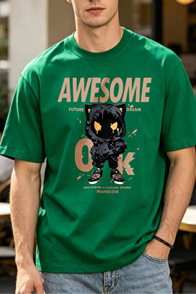 Fleck Casual Streetwear Style T Shirts For Men Awesome Future Dream Cartoon C...