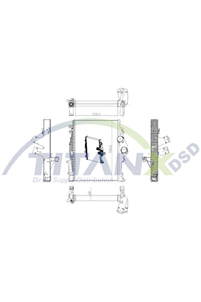 TitanX Intercooler Mercedes Atego Atego 2 Om900.911-om926.994 01.98- MERCEDES...