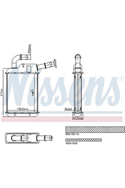 Nissens Calorifer Caldura Incalzire Habitaclu SEAT ALHAMBRA VW CALIFORNIA T5/...
