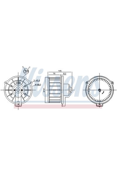 Nissens Ventilator Aeroterma TOYOTA CELICA/RAV 4 2
