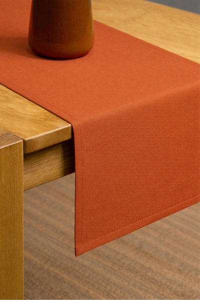 Original Co Organic Raw Linen Table Runner 40X150 cm - Buldan Woven Linen Decorative Tablecloth