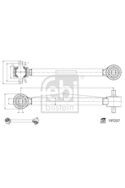 FEBI BILSTEIN Brat Suspensie, Vipera, Tendon Veu Spate Scania 4 Bus Irizar Pb...