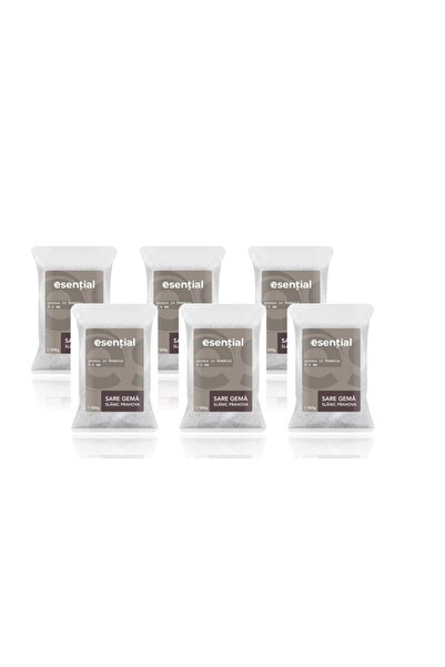 esential 6 x Sare alimentara Slanic Prahova, gema 0-4, 500g