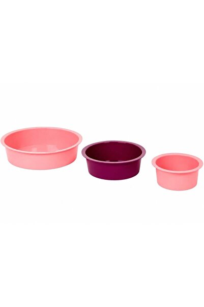PUFO Set de 3 forme de silicon pentru torturi, pentru straturi de tort, rezis...