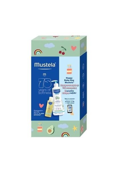 Mustela Προσφορά Happy Baby-Day 75 Ετών Προσφορά Απαλό Αφρόλουτρο 500ml Δώρο ...