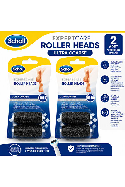 Scholl ExpertCare Ultra Coarse Yedek Rulo Başlığı 2'li Ayak Törpüsü Başlığı S...