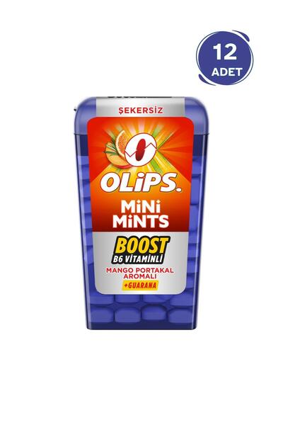 Olips Mini Mints Boost B6 Vitaminli Mango Portakal – 12 Adet