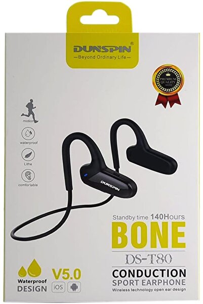 dunspin DS-T80 Bluetooth 5.0 Bone Conduction Kemik İletimli Spor Kulaklık Suy...