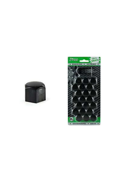 OEM Set of 21 mm stud caps, color Black