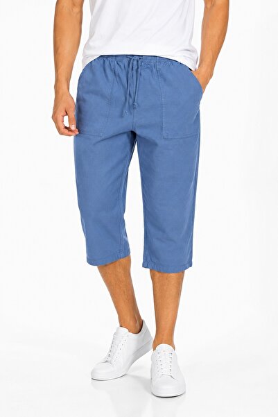 BAGLAN Men's Raw Fabric Elastic Comfortable Fit 100% Natural Cotton Capri Bgl...
