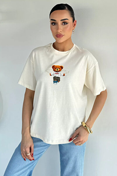 Aryena Stone Women's Printed Crew Neck T-Shirt