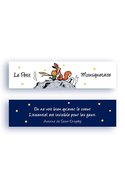 Molom Semn de carte / marcator Micul Muschetar, din carton, hartie cretata ma...