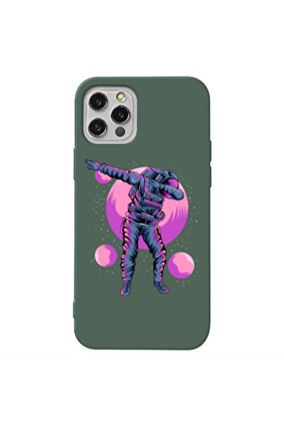 Other Apple iPhone 12 Pro Dance Dark Green Colored Silicone TPU Θήκη