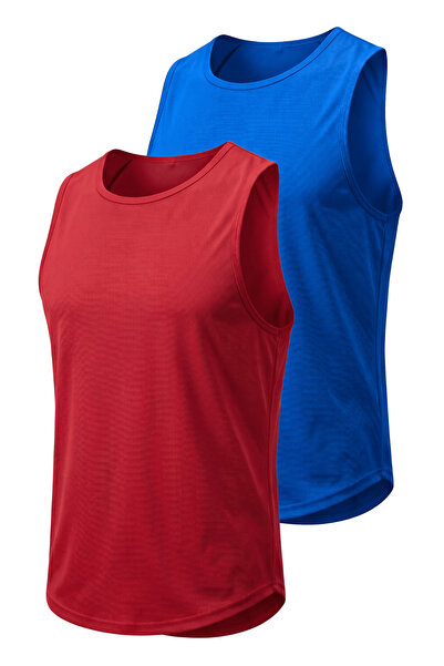 GENIUS STORE Men's Zero Sleeve Sports Athlete Sweat-Wicking Fitness Gym T-Shi...