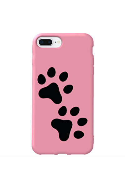 Other Apple iPhone 7 Plus Paws Pink Colored Silicone TPU Θήκη