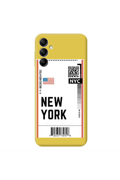 Other Samsung A14 5G New York NYC Yellow Colored Silicone TPU Θήκη