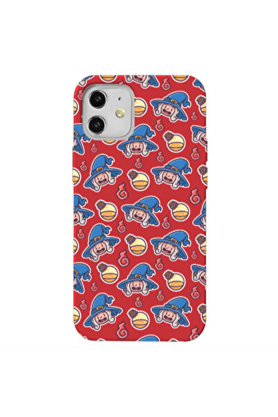 Other Apple iPhone 12 Sweet Witch Red Colored Silicone TPU Θήκη