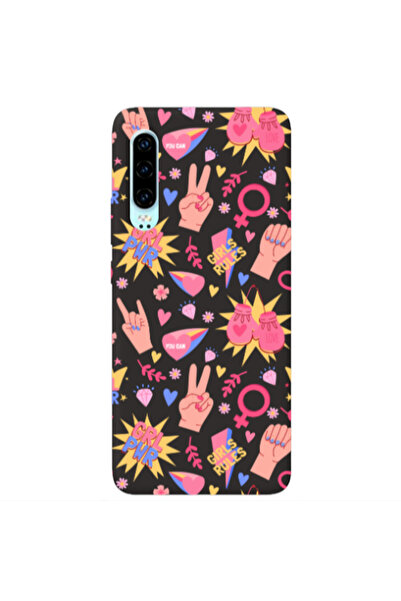 Other Huawei P30 Grl Pwr 2 Black Colored Silicone TPU Θήκη