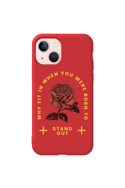 Other Apple iPhone 13 Stand out Red Colored Silicone TPU Θήκη