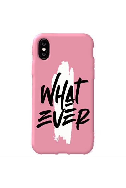 Other Apple iPhone X What Ever Pink Colored Silicone TPU Θήκη