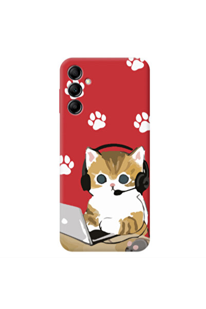 Other Samsung A14 5G Call Center Red Colored Silicone TPU Θήκη