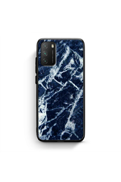 Other Xiaomi Poco M3 Marble Cracked Purple Black Glossy Θήκη