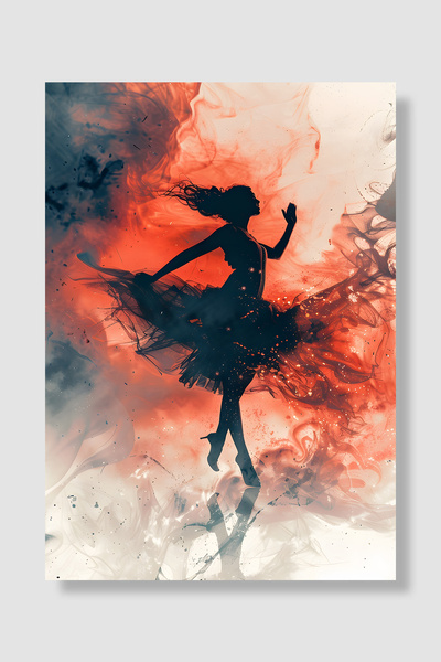 Luna Marissa Poster balerine Crvena zadimljena dramatična scena Crna haljina ...