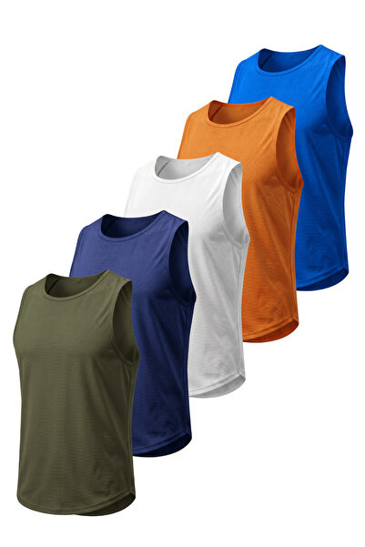 GENIUS STORE Men's Zero Sleeve Sports Athlete Sweat-Wicking Fitness Gym T-Shi...