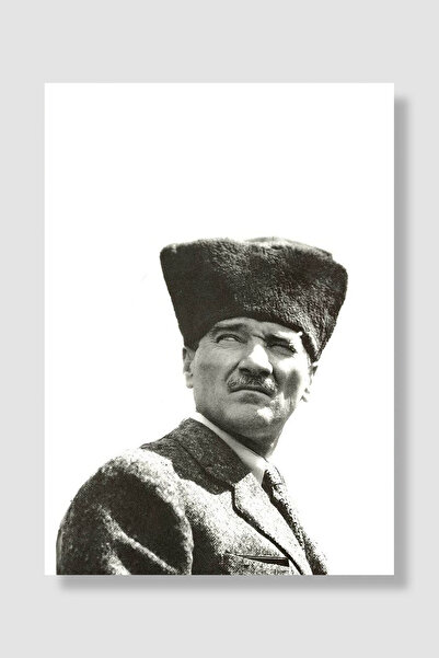 Luna Marissa Ataturk poster Pogled na horizont sa kalpakom Crno-bela fotograf...