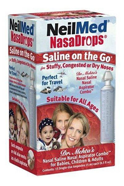 NeilMed | NasaDrops Saline on the Go | 15 Αμπούλες των 15ml για Ρινικές Πλύσεις