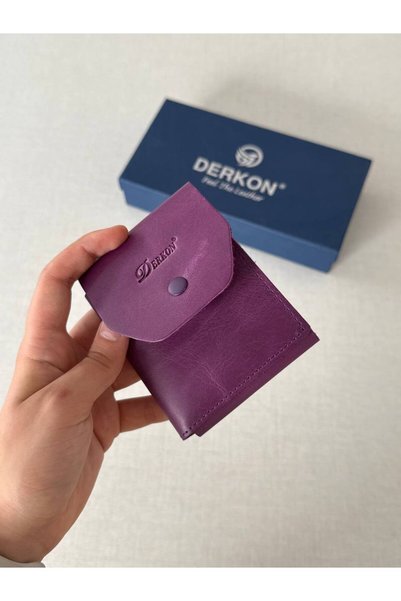 DERKON Viral Model Hakiki Deri Bol Kartlıklı Kullanışlı Unisex Cüzdan