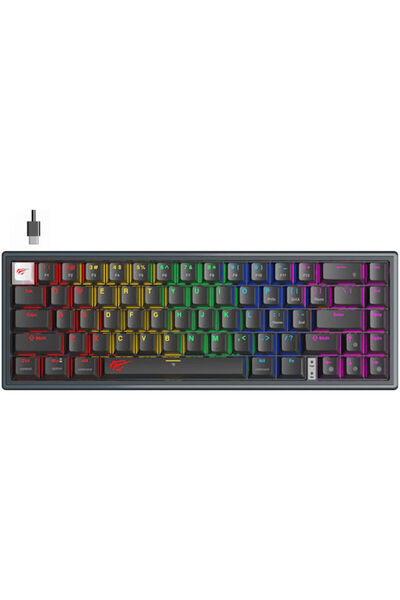 Havit KB874L Μηχανικό πληκτρολόγιο gaming 60% με προσαρμοσμένους διακόπτες κα...