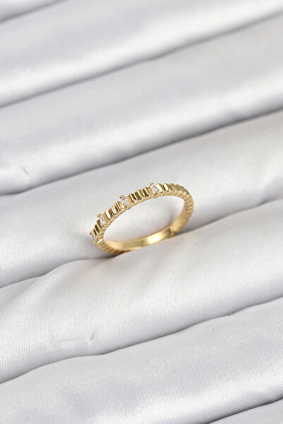 ARMÜZ Brass Gold Color Laser Cut Women Ring