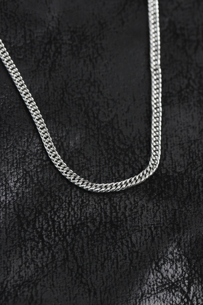 ARMÜZ 316L Steel Curb Model Chain Silver Color Men's Necklace