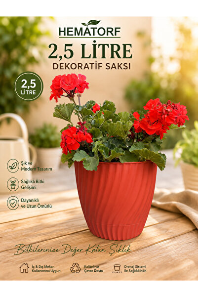 Hematorf Çiçek Saksısı Dekor 2,5 litre
