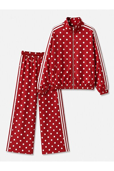 HANIQA Polka Dot Comfortable Fit Tracksuit Set