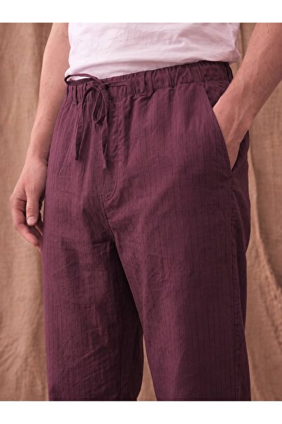 Atelier Old Money Riva Çizgili Modal Kumaş Pantolon SS7290