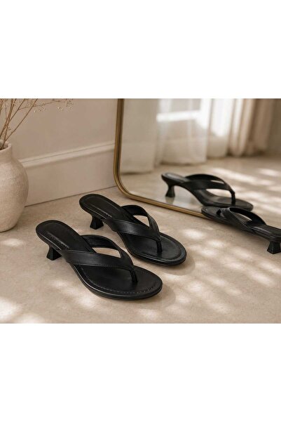 CİMİLİ SHOES Women's Flip-Flop Heeled Slippers Orthopedic Women's Sandals