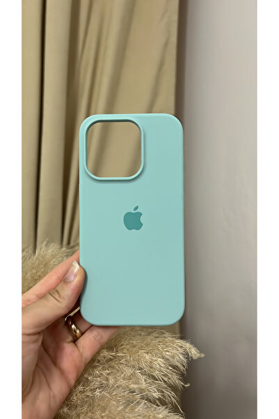 MioraCase İphone 15 Pro Uyumlu İçi Kadife Logolu Silikon Kılıf