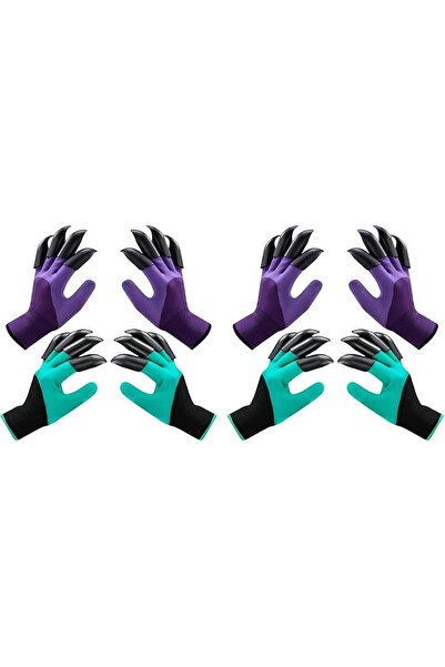 Arabest 4 Pair Garden Gloves with Claws,Breathable Gardening Work Gloves,Punc...
