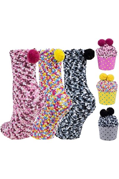 Arabest Socks,3 Pairs Fuzzy Fluffy Valentines Slipper Socks,for Women,Girls,W...