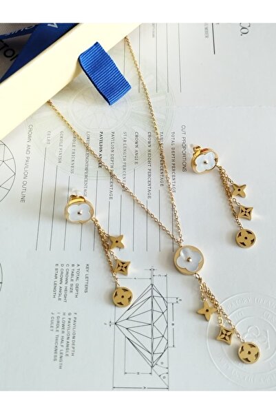 Glamour Galore Rosary Set with Earring with Accessories
