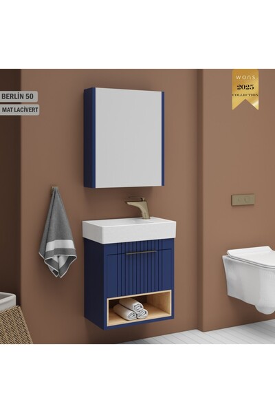 Wons Bathroom Berlin 50 cm Lacivert Banyo Dolabı