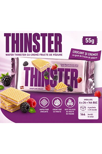 OEM THINSTER ΓΚΟΦΡΕΤΑ ΜΕ ΚΡΕΜΑ ΜΕΡΙΜΕΝΩΝ ΦΡΟΥΤΩΝ 55γρ (6x24=144 τεμάχια)
